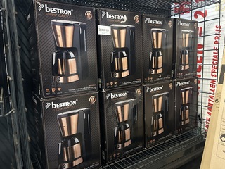 8x Koffiezetapparaat Bestron, Copper Collection 01 PO 18039KL