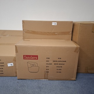 Sofa chair  boucle, draaibaar, Wit