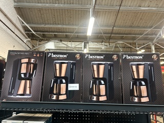 12x Koffiezetapparaat Bestron, Copper collection