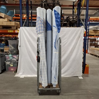 8x Rol Bont bedrukte tricot bekledingsstof