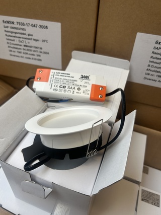 20x Led paneel inbouw met led driver 9.5W 3000K Ellipz Lighting