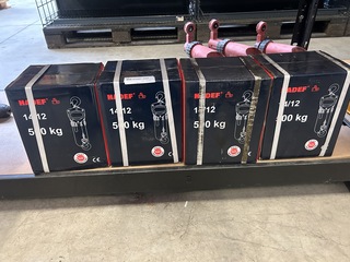 4x Handtakel HADEF, 14/12 500 kg