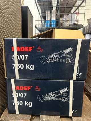 2x Handtakel HADEF, 50/07 750 kg