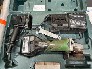 3x Hitachi bouwgereedschap in koffers met toebehoren Hitachi