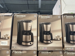 65x Koffiezetapparaat met thermoskan Bestron, Satin Collection