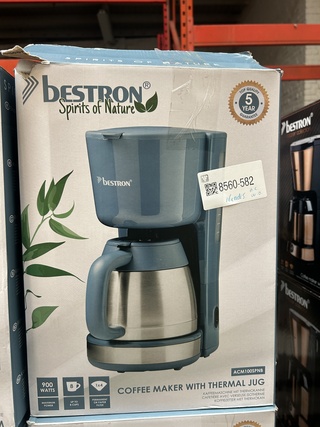 16x Koffiezetapparaat met thermoskan Bestron, Spirits of Nature ACM100