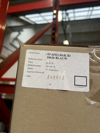 140x Opbergbak/stapelbak voor schroeven, blauw