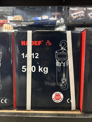 4x Handtakel HADEF, 14/12 500 kg