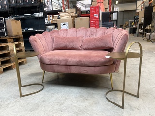 Design bank 140 cm breed, 2x bijzettafel