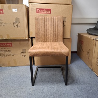 7x Eetkamerstoel Cognac