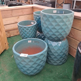 7x Stenen bloempot, TS Collection