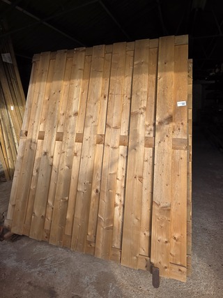 4x Schuttingpaneel, O.a. Hillhout