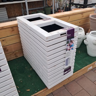 2x Houten bloembak, Hillhout, Elan style