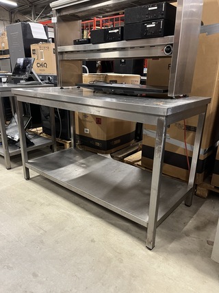 Rvs werktafel 150x70x89 cm