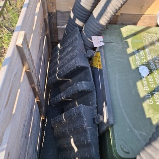 Brandslangen, snijbrander set en hydrauliek slang op haspel, Sievert/H