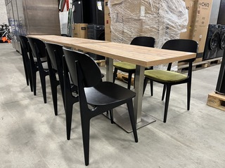 3x Tafel 120x60x74 cm, 6x stoel