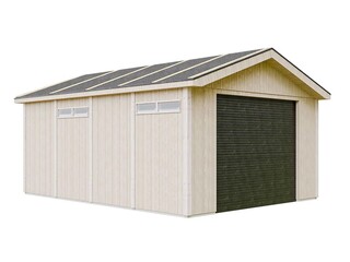 Prefab garage inclusief elektrische roldeur, Lasse