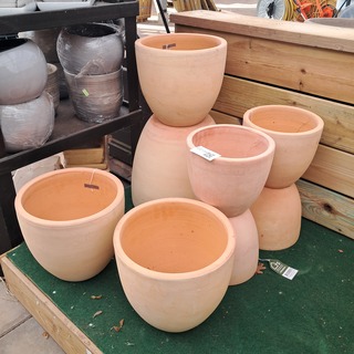 8x Stenen bloempot, TS Collection