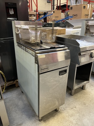 Gasfriteuse 21 liter, 2x frituurmand Profinox, C14