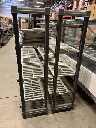 Koelcel/vriescel stelling 2 x 160 cm (1x 3 schappen, 1x 4 schappen) Ca