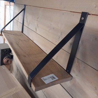 Wandplank met stalen dragers, Afmeting plank ca. 20×85 cm