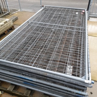 Ca. 14x Bouwhek met klem, 200 x 350 cm