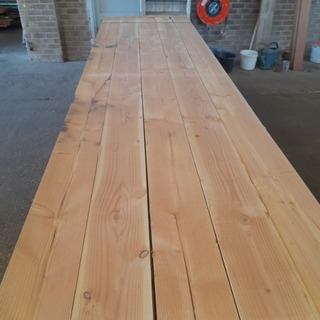 Ca. 15x Douglas balken, 6,5 x 20,5 x 410 cm