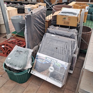 Assortiment tuin onderhoudsartikelen o.a. DCM