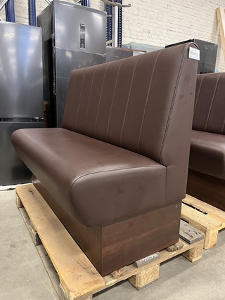 6x Horeca bank 120x57x47 cm, bruin