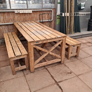 Tuintafel en banken