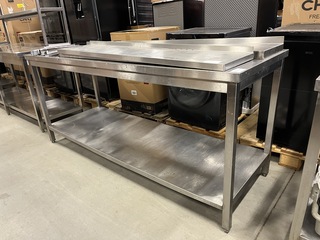Rvs werktafel 200x70x89 cm