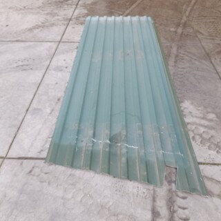 Ca. 13x Damwandplaat, groen, lengte ca. 250-350 cm