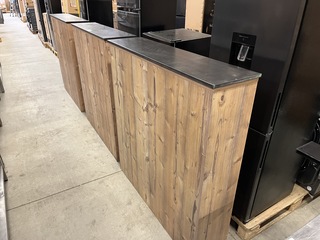 3x Restaurant scheidingswand 121x30x127 cm