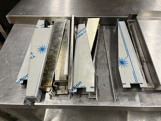 3x Rvs wandplank (2x 140 cm, 1x 200 cm)