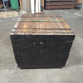 Ca. 252x Hardhouten paal, 5 x 5 x 100 cm