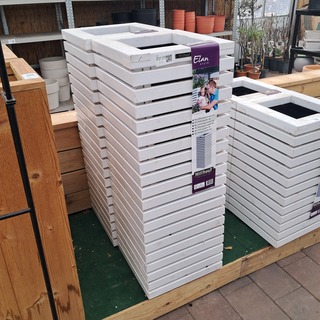 2x Houten bloembak, Hillhout, Elan Style