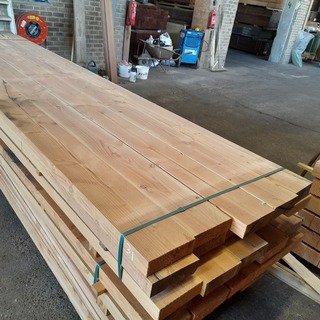 Ca. 15x Douglas balken, 6,5 x 20,5 x 410 cm