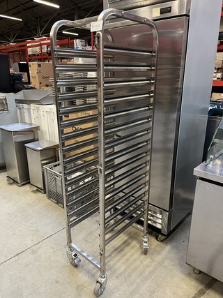 Rvs regaalwagen hoogte 170 cm