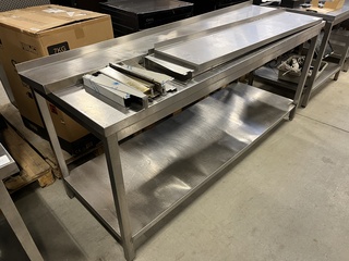 Rvs werktafel 200x70x89 cm