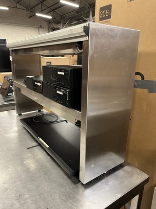 Warmhoudbrug met bonnenhouder 120x30x73 cm