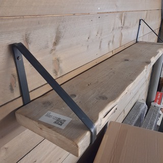 Wandplank met stalen dragers, Afmeting plank ca. 20×115 cm