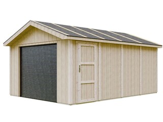 Prefab garage inclusief elektrische roldeur, Lasse