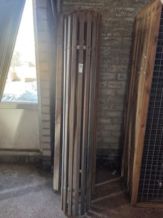 3x Houten beschermingspaneel