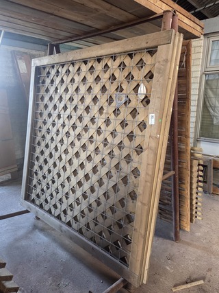 6x Schuttingpaneel, O.a. Hillhout