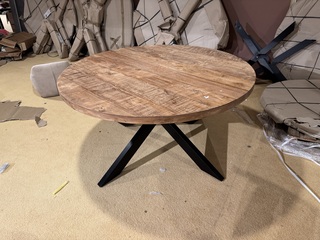 Eettafel, Rond, naturel