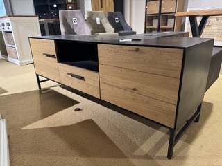 TV- meubel, zwart + bruin