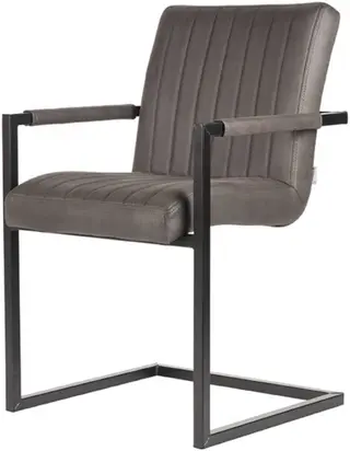 Set van 2 eetkamerstoelen Label51, Milo, antraciet