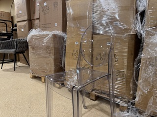 Set van 4 eetkamerstoelen Home bound by KY, Elsa, transparant