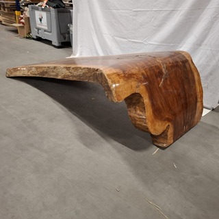 L shape tafel walnoot stam, Bruin, 2026