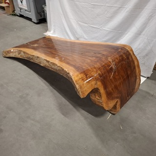 L shape tafel walnoot stam, Bruin, 2026